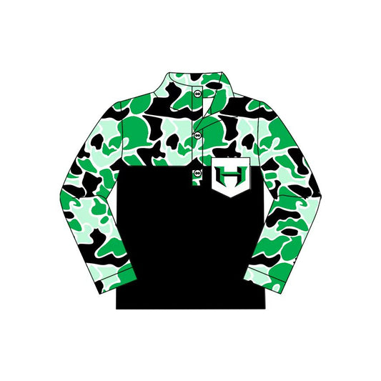 H camo Hoodie  CUSTOM football team boy clothes pullover  MOQ:8