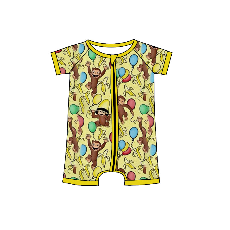 Monkey cartoon CUSTOM MOQ3 kids romper