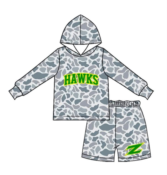 MOQ5  Hawks Custom hoodie BOY shorts SET 202608