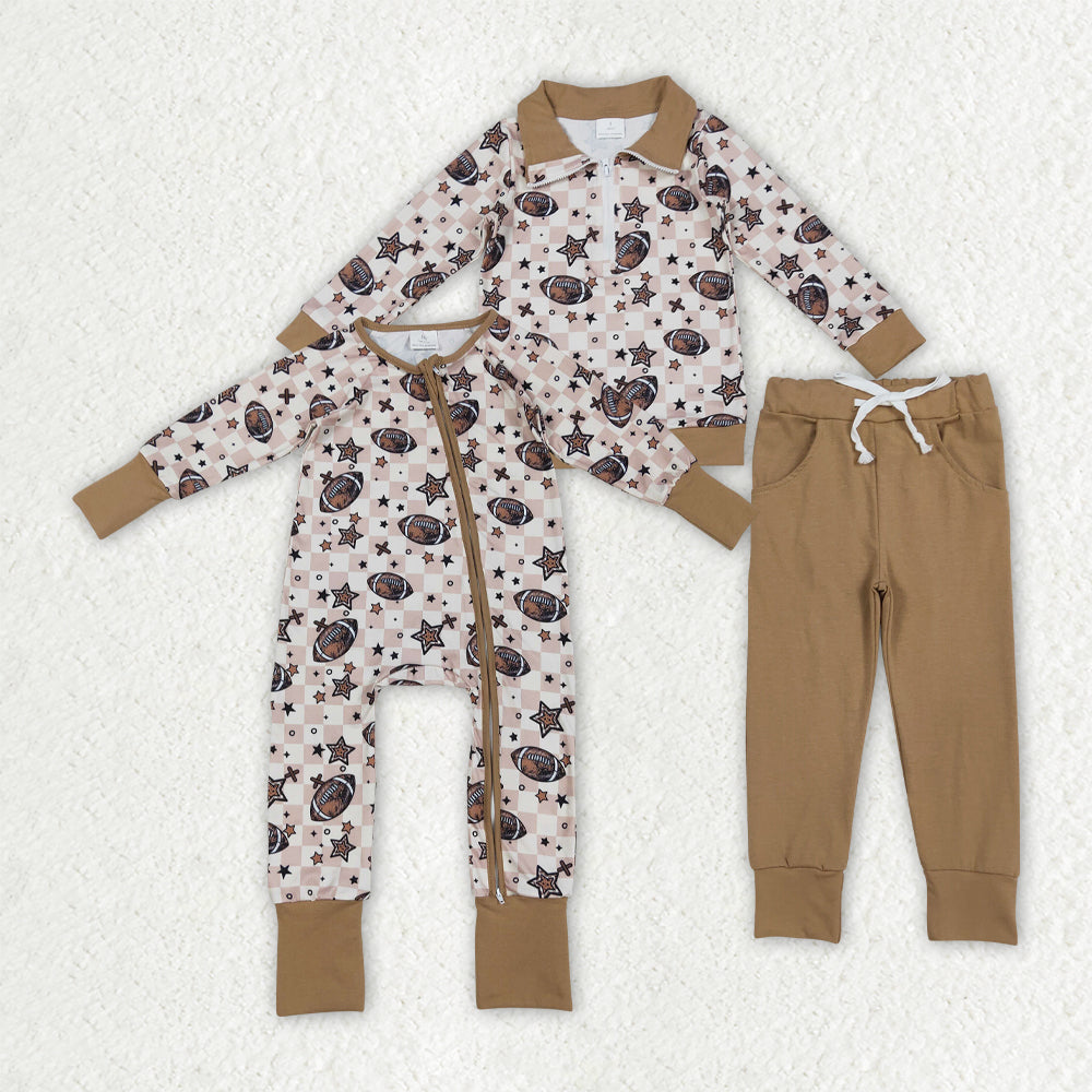 GLP2690 bow football flower western star football girl outfit 202509 RTS