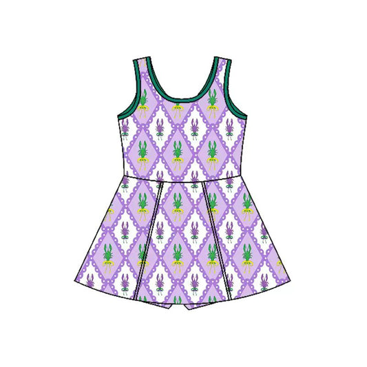 CUSTOM MOQ8  YOGA Mardi Gras girl  dress 202509