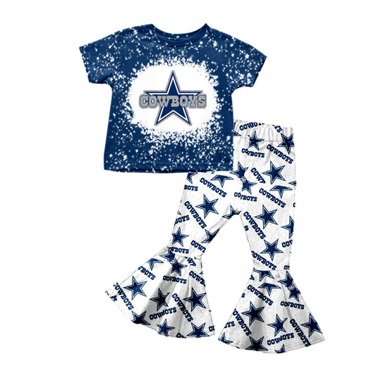 custom MOQ3  Cowboy star football team kids  outfit