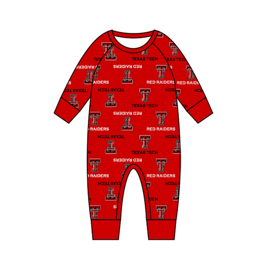 TEXAS TECH CUSTOM MOQ3 football team BOY romper