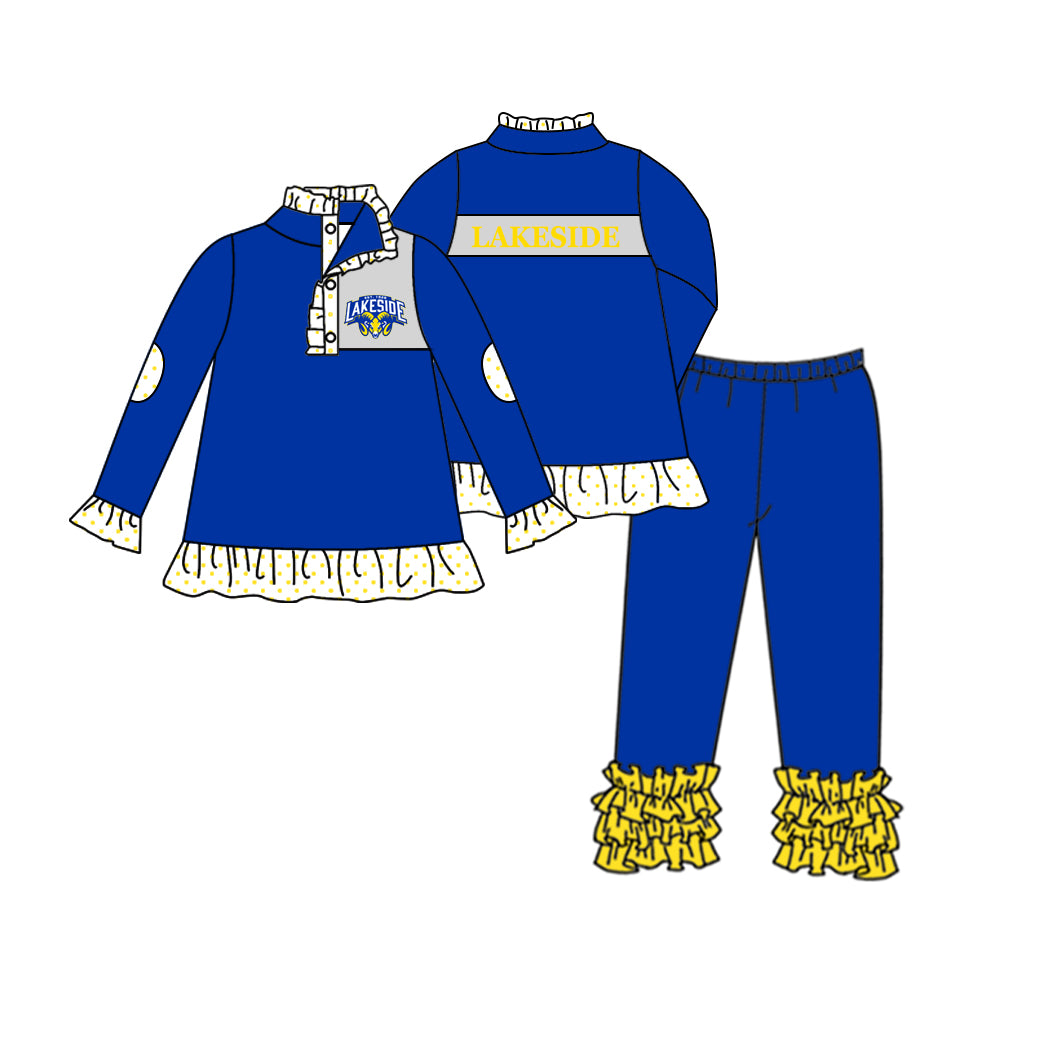 lakeside rams LS legging custom MOQ3 kids girl outfit