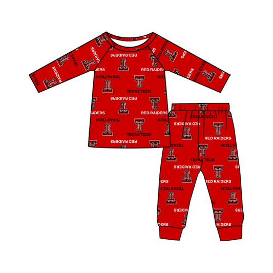 CUSTOM   TEXAS TECH football  MOQ3  kids outfit pajamas