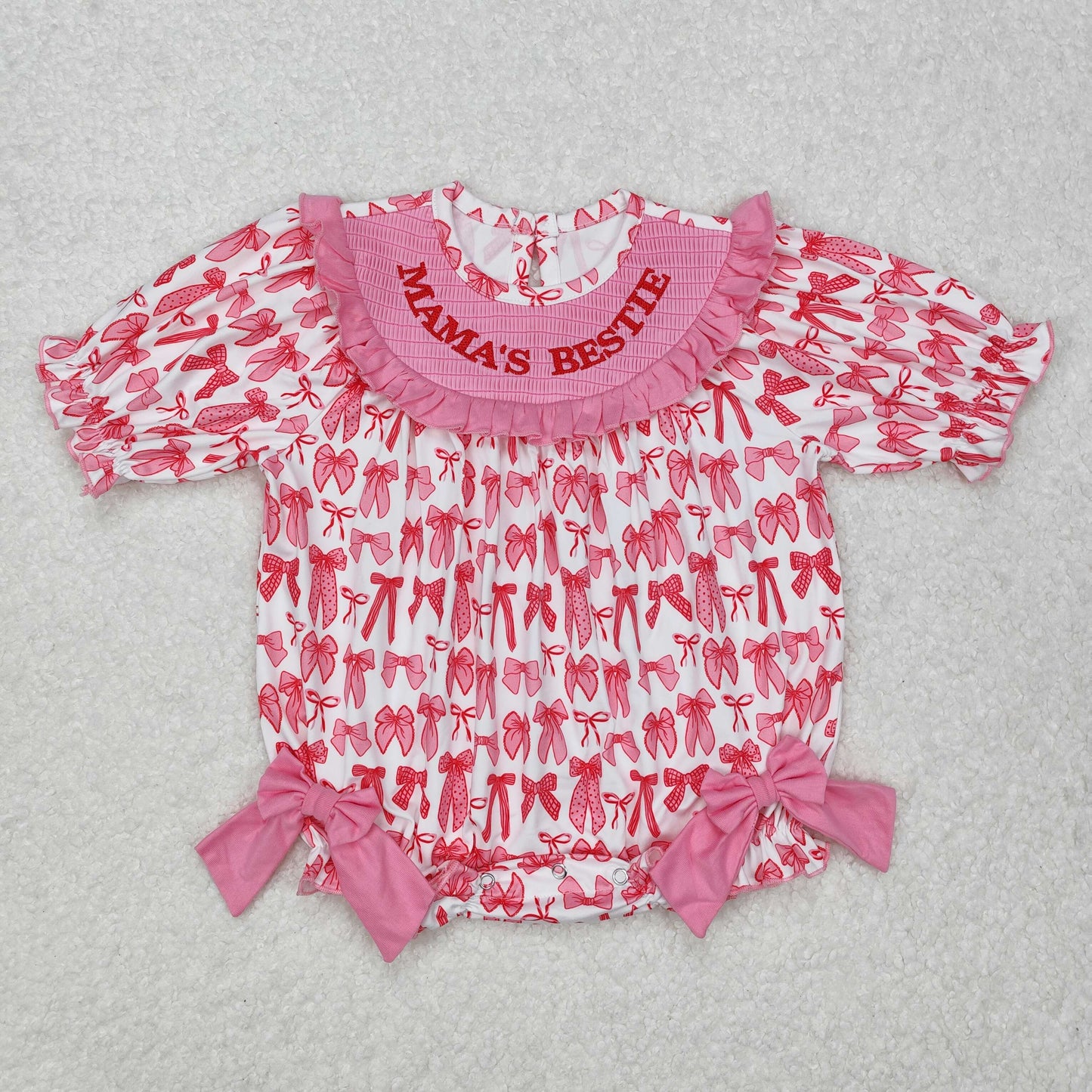 LR2153 改 SR2620 embroidery Valentine's Day  bow  girl  romper 202501  sibling RTS