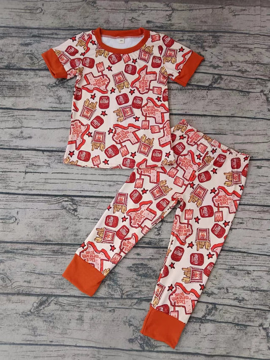 fire custom MOQ3 boy pajamas outfit