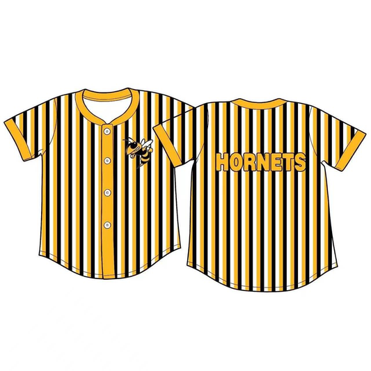 stripe  hornets CUSTOM football team boy clothes pullover  MOQ:5
