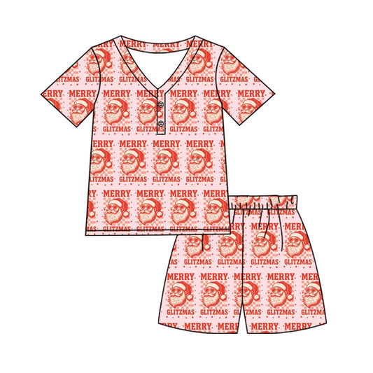 EEP  CUSTOM MOQ5 adult Christmas Santa  pajamas set custom 202508