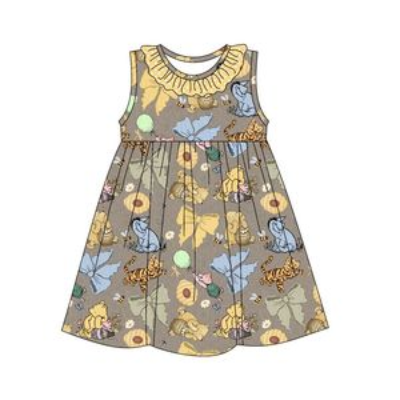 GSD2268 bear girl summer dress custom MOQ3