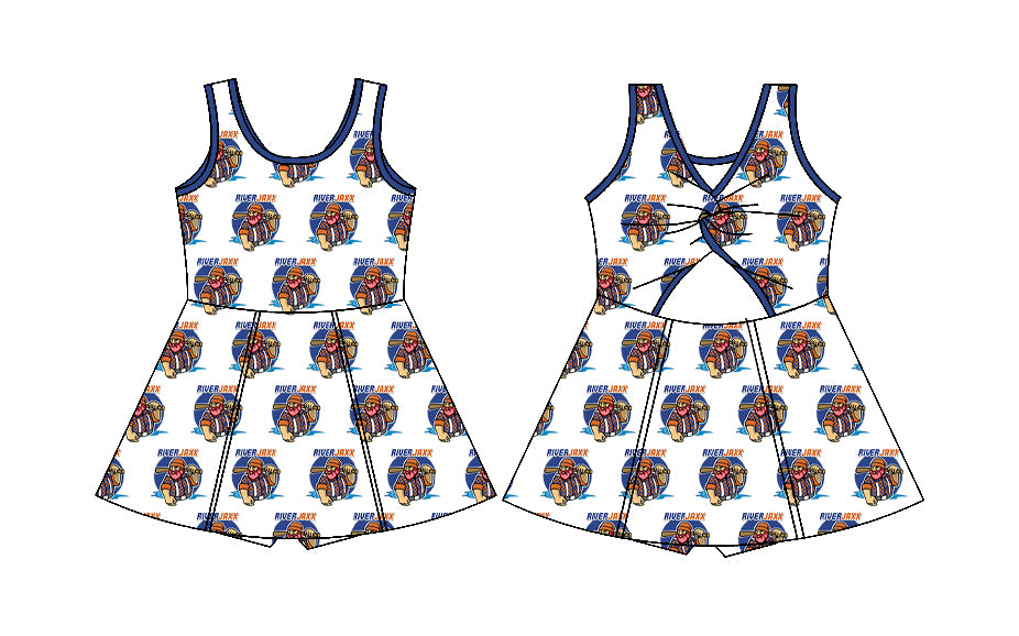 MOQ5  RiverJaxx Custom bow yoga  girl dress