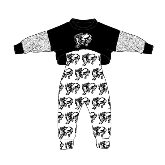 custom MOQ3  horse girl overall football clothes