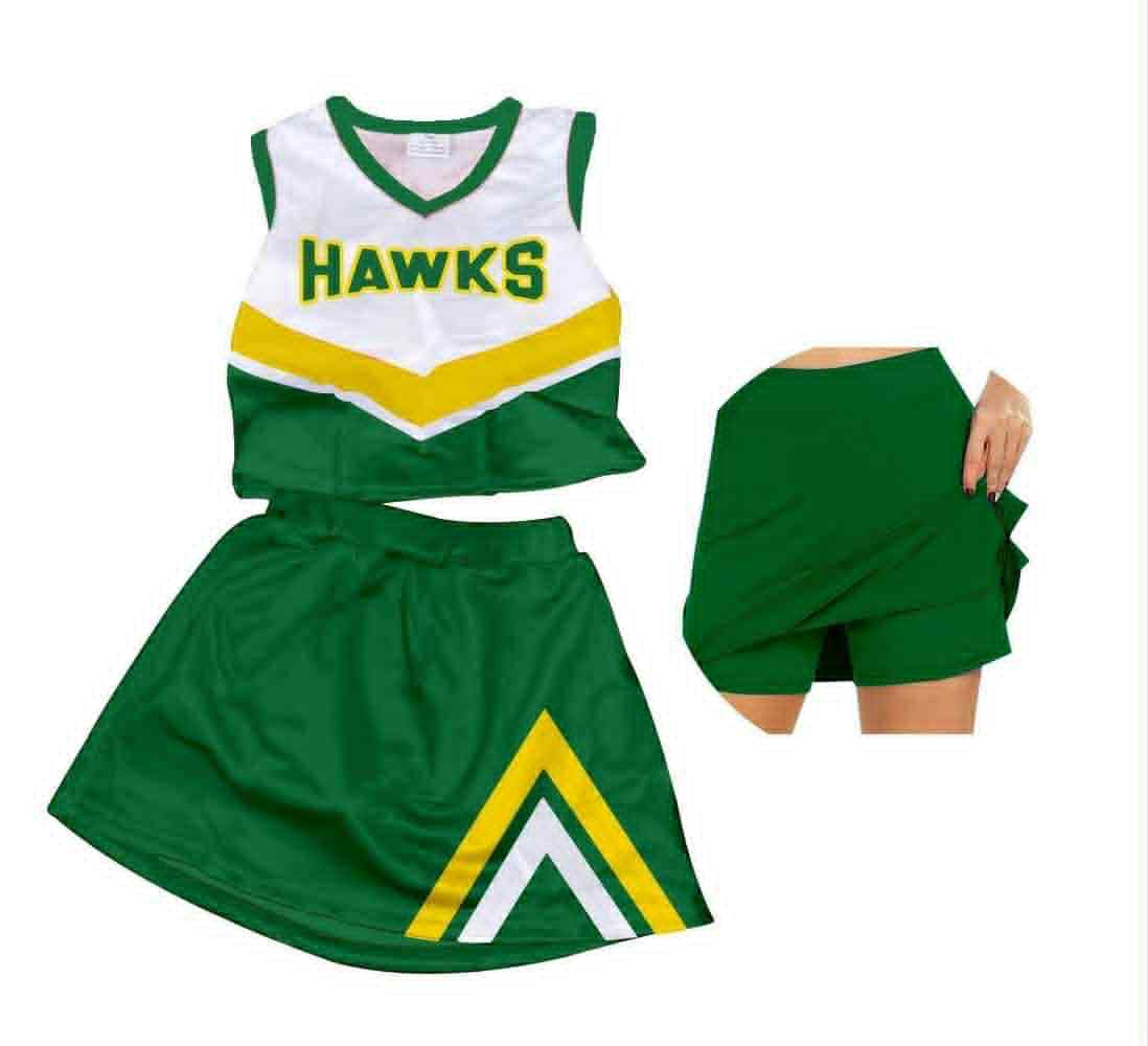 MOQ3 Custom Hawks Cheer Sports Uniforms Yoga girl outfit dress