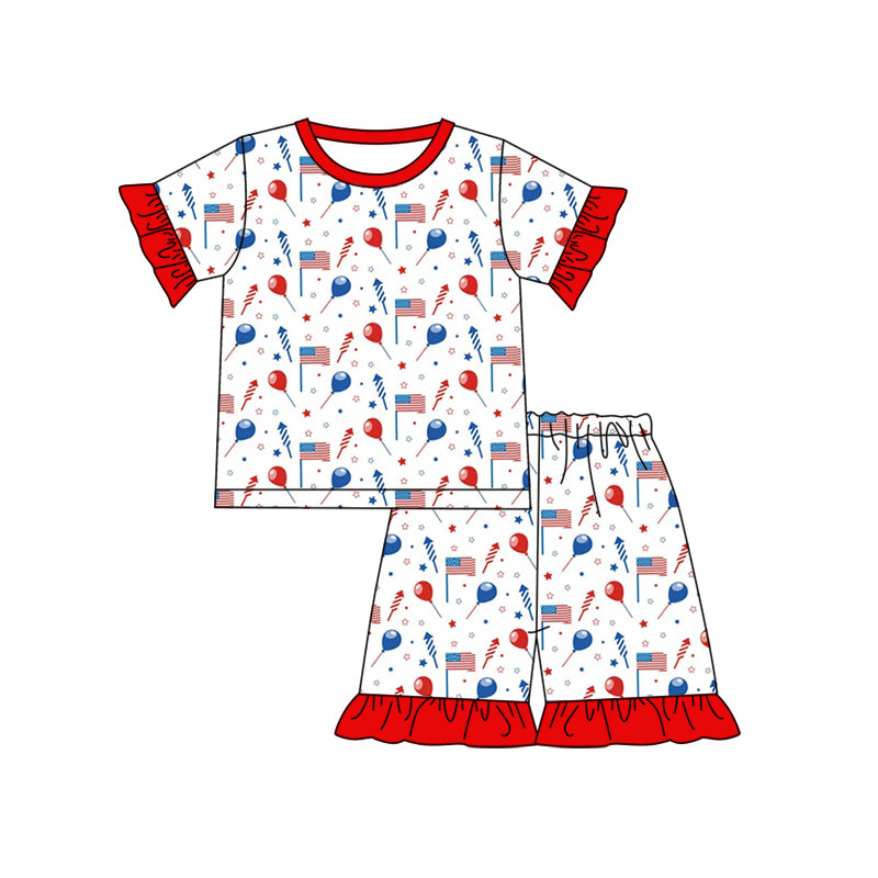 GSSO06 July 4th boy shorts girl summer outfit 202401 preorder