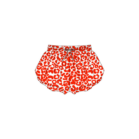 custom MOQ5 adult women  red  Leopard  butterfly shorts