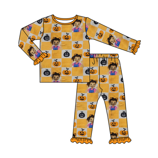 CUSTOM moq5 ms rachel halloween girls pajamas set 202508 sibling