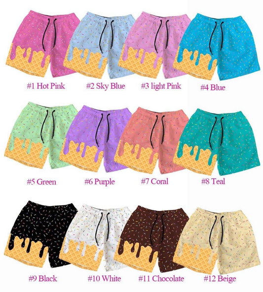 hot pink yellow MOQ3 logo CUSTOM  KIDS shorts 202503