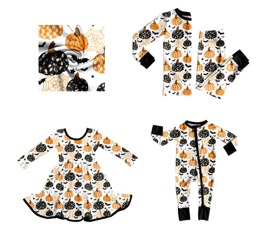 GLD1261 Halloween pumpkin girl dress 202508 preorder