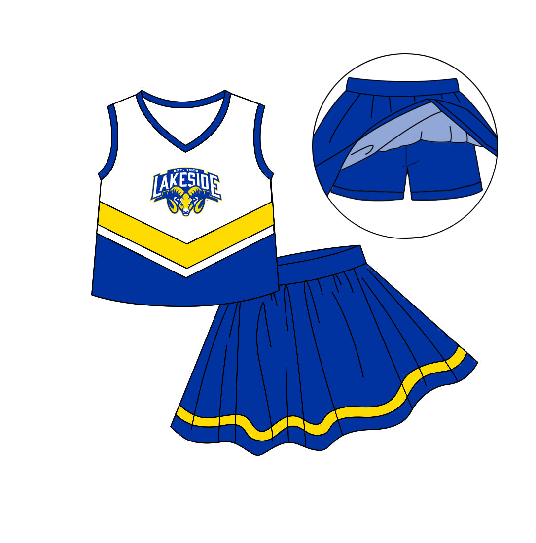 LAKE elephant CUSTOM football  MOQ3  kids outfit Skirt