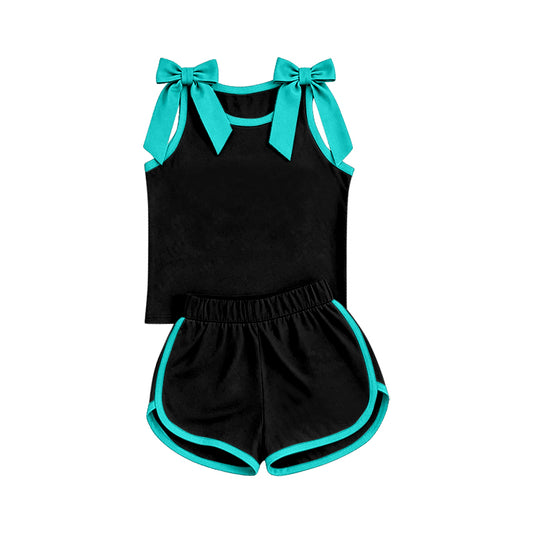 black teal CUSTOM moq5 yoga sports Solid girl outfit  shorts  202607