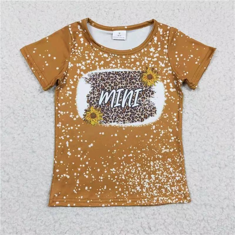 GT0099 Adult kids sunflower top shirt short sleeve mama & kid 20230615 RTS