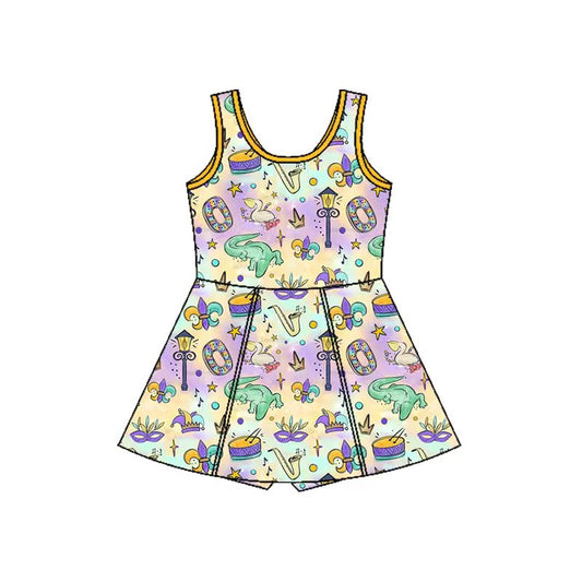 CUSTOM MOQ8  YOGA Mardi Gras girl  dress 202509