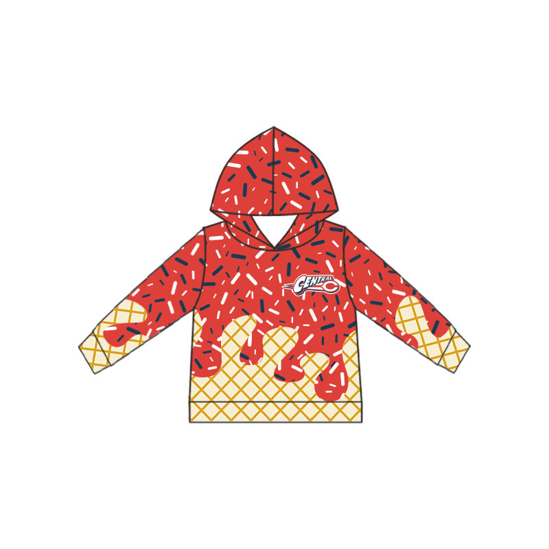central C  MOQ:5  KIDS CUSTOM  hoodie  splatter ice cream drip BOY clothes