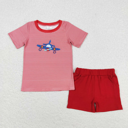 BSSO0995 组合 embroidery plane shorts boy summer outfit 202405 RTS