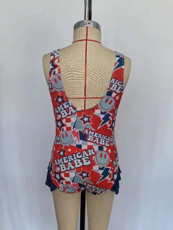 S0214 American babe girl swimming suit bathing suit 202406 rts