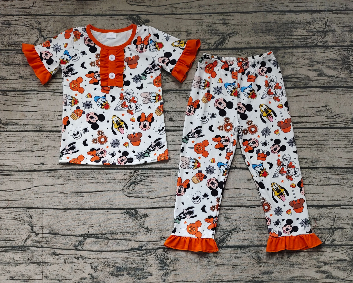 GSPO1552 girl pajamas outfit preorder 202407 pumpkin Halloween