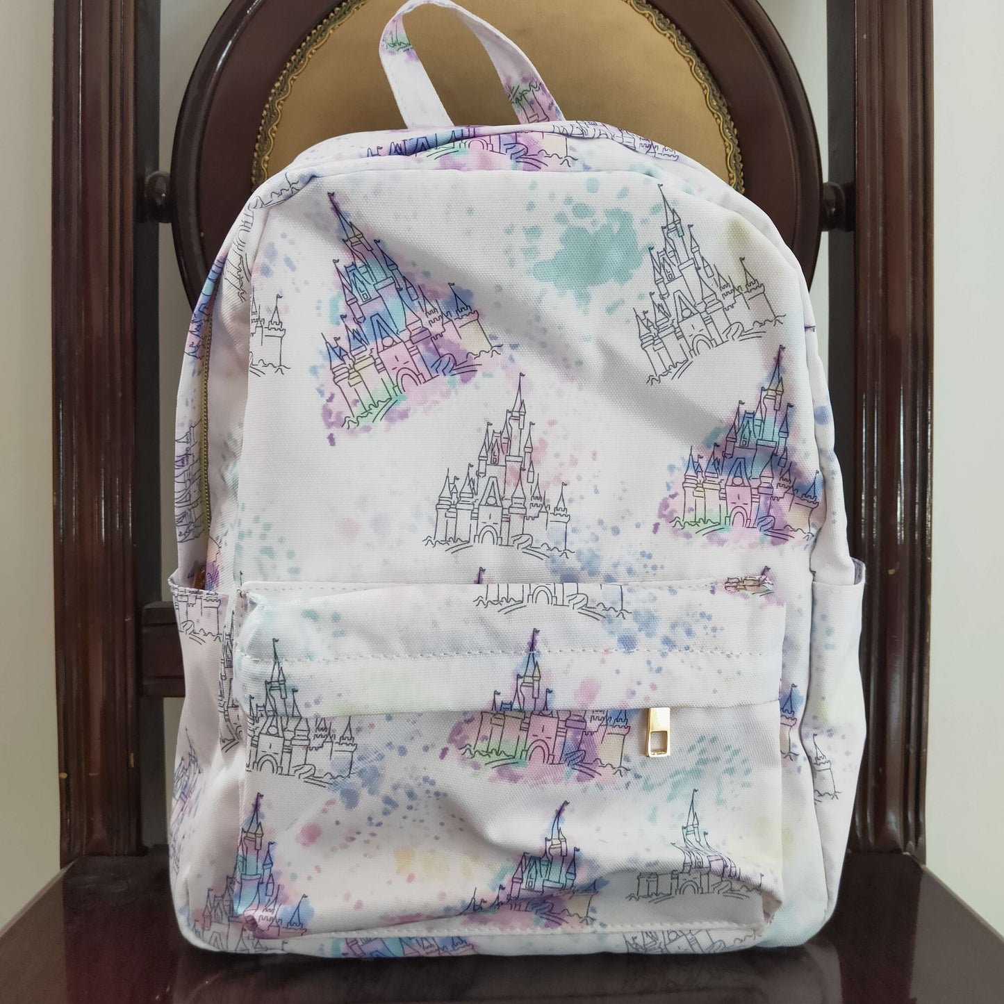 BA0079 10*13.9*4 inches western Castle backpack bag 20230520 RTS