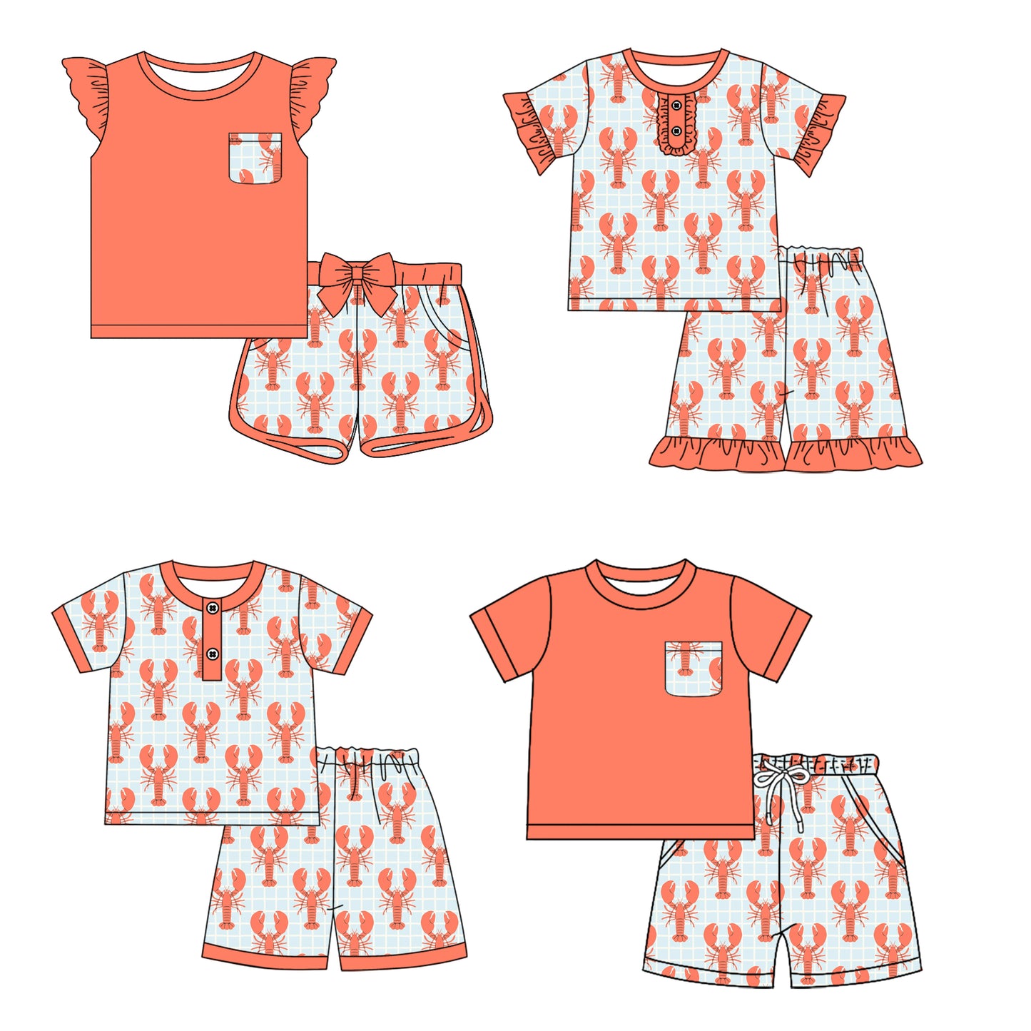 GSSO1830 cray fish girl summer outfit 202412 preorder