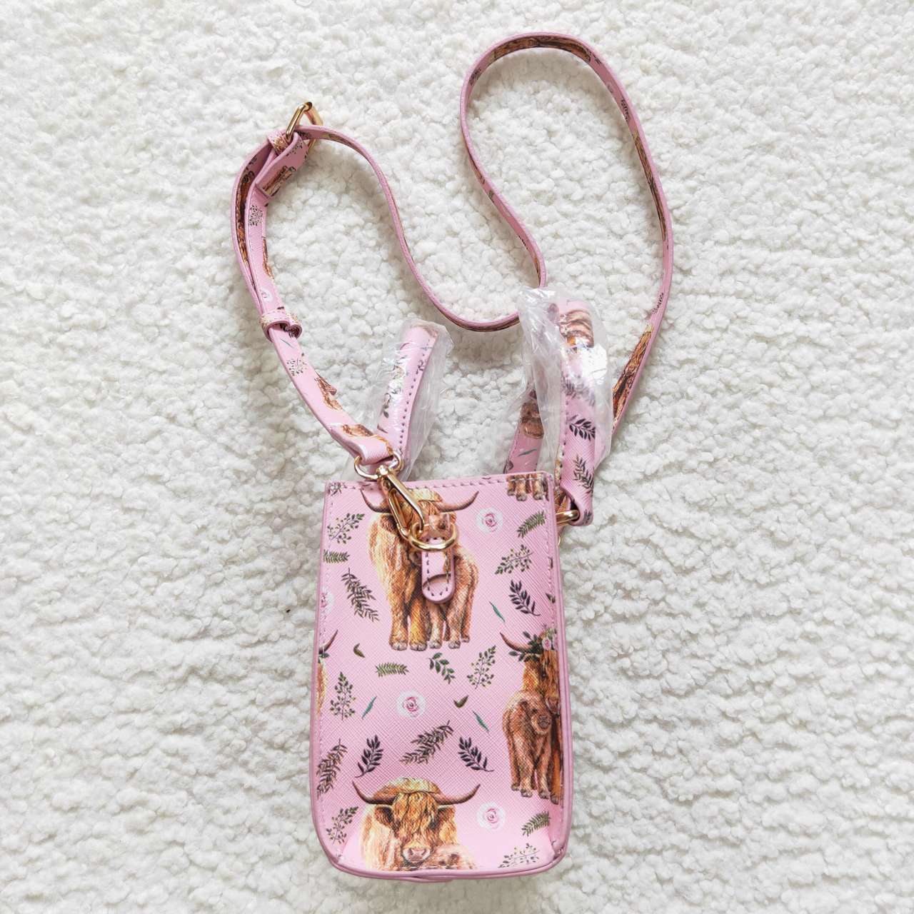 BA0018 RTS 13.5CM*9CM*14CM baby Bag pink cow floral bag 0702