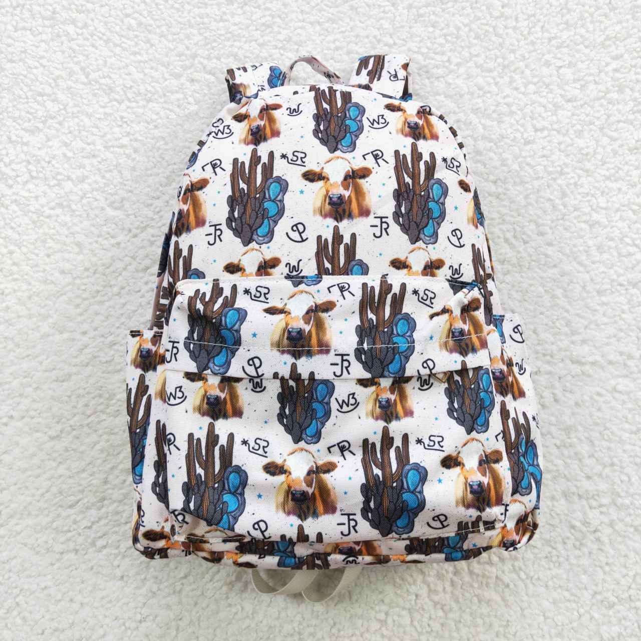 BA0067 western canvas cow backpack bag 20230810 RTS 10*13.9*4 inches