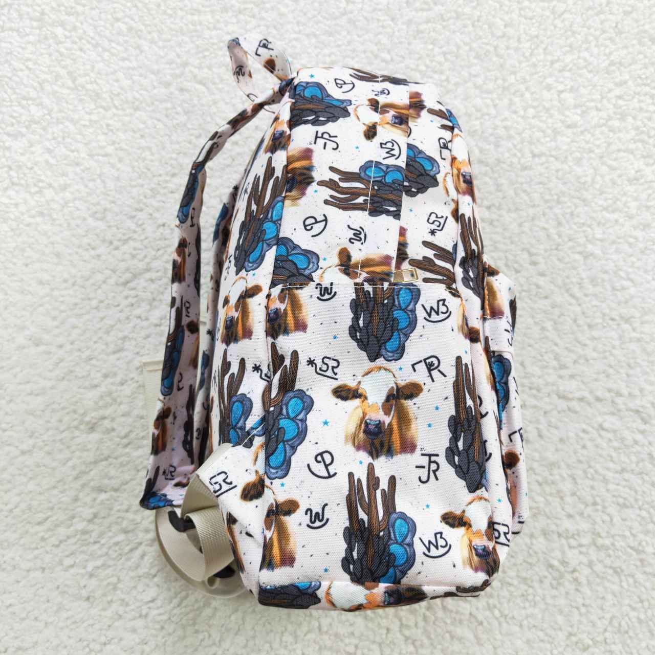 BA0067 western canvas cow backpack bag 20230810 RTS 10*13.9*4 inches