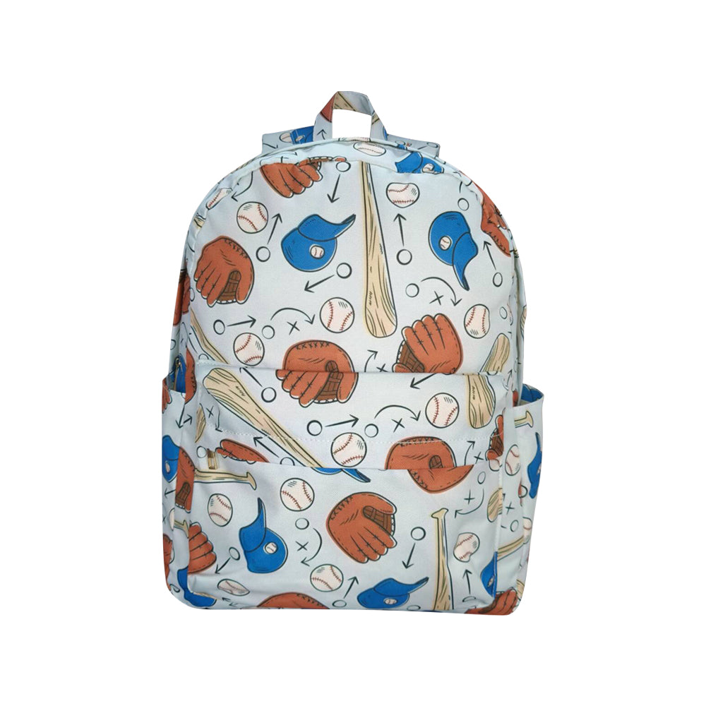 NO MOQ RTS BA0075 Kids Backpack Baseball Glove Bat And Ball Cartoon Print Kids School Bag 202610