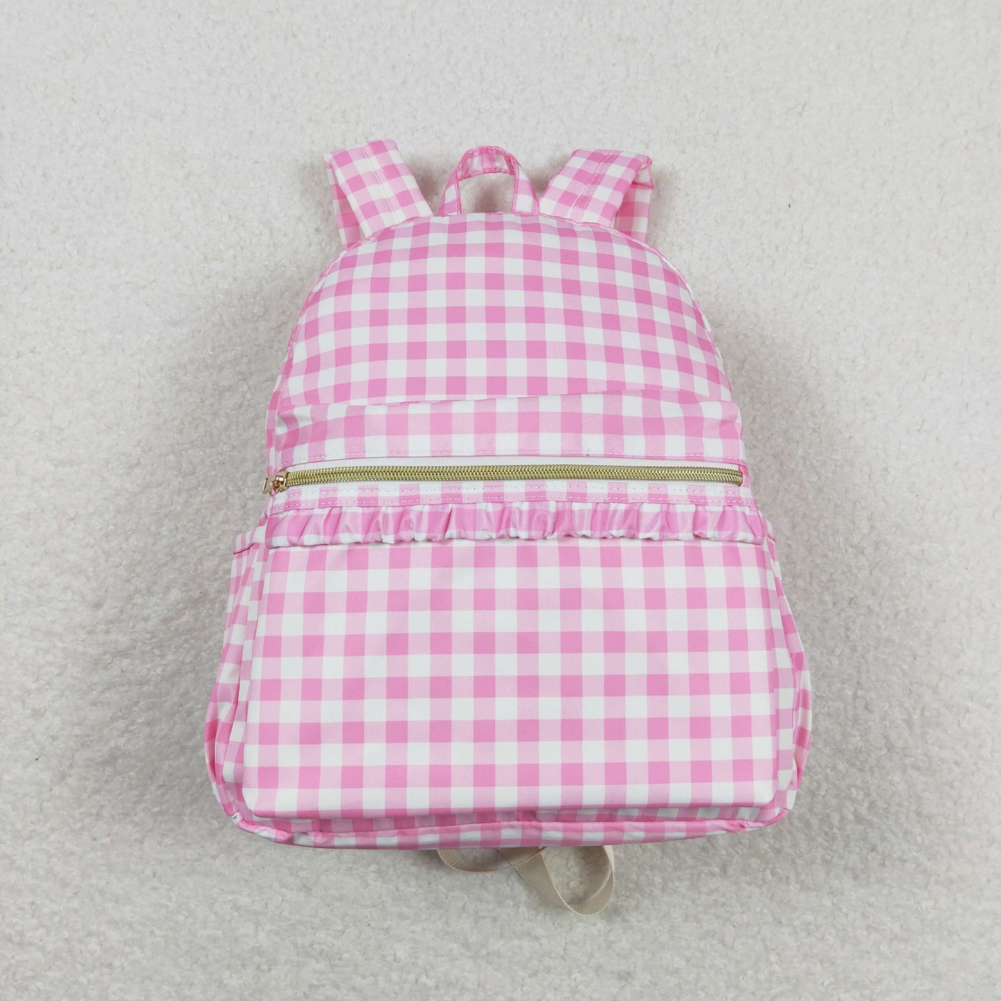 BA0086 western pink plaid backpack bag 202405 RTS 10*13.9*4 inches