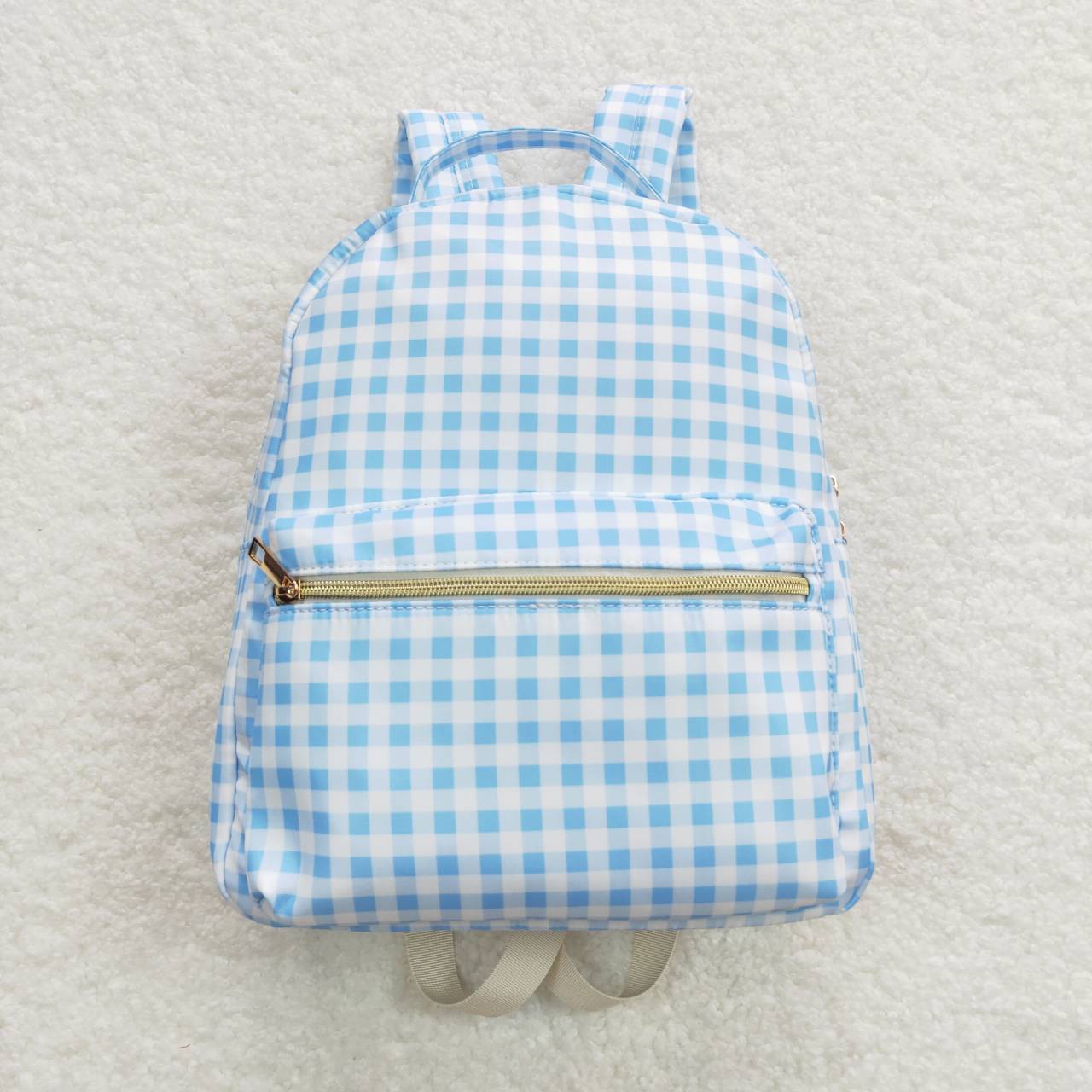 BA0086 western pink plaid backpack bag 202405 RTS 10*13.9*4 inches