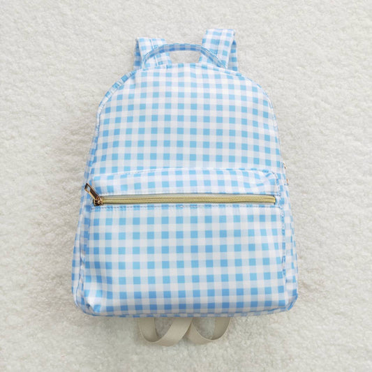 BA0087 western blue plaid backpack bag 20230617 RTS10*13.9*4 inches