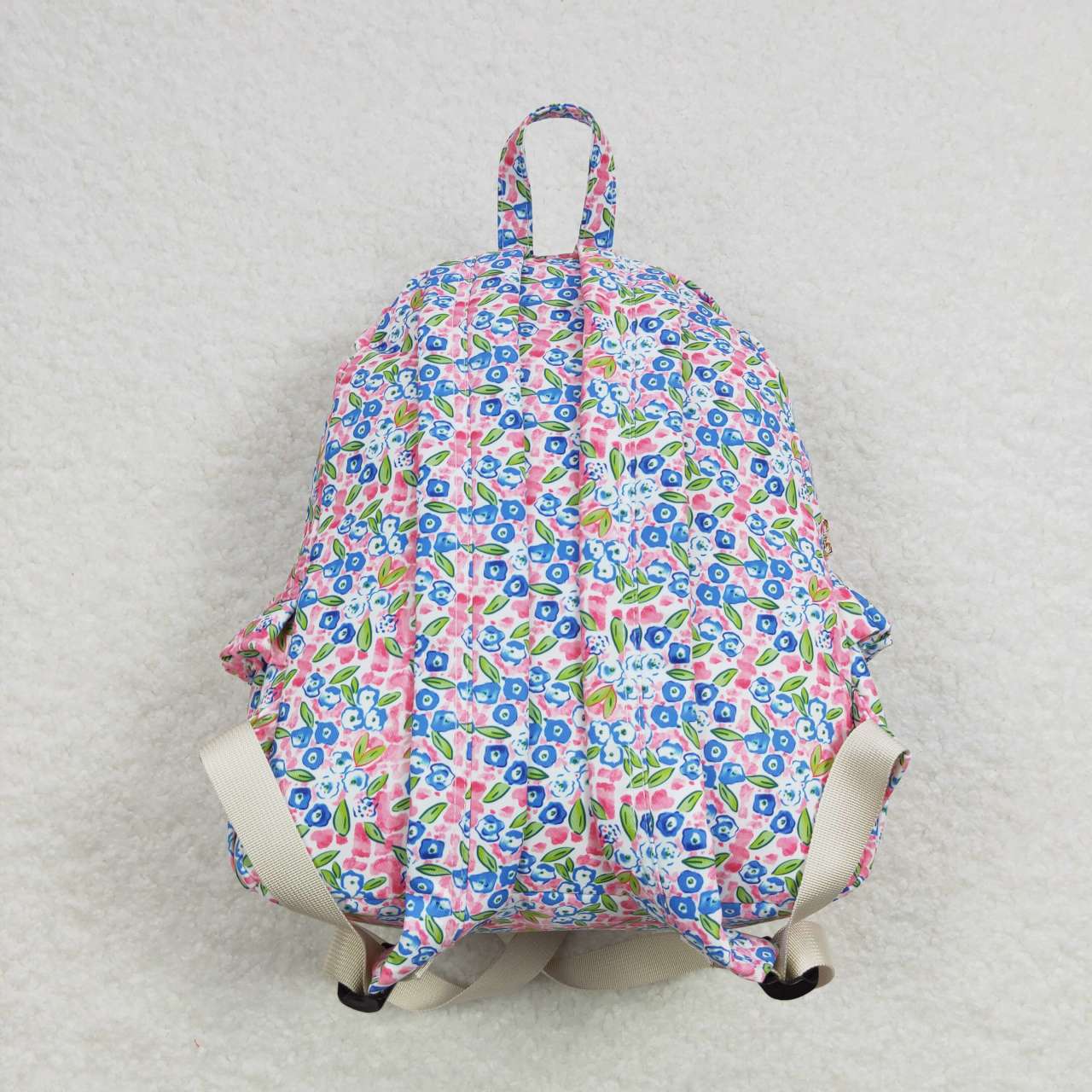 BA0098 western pink flower backpack bag 202407 RTS 13*5*17 inches