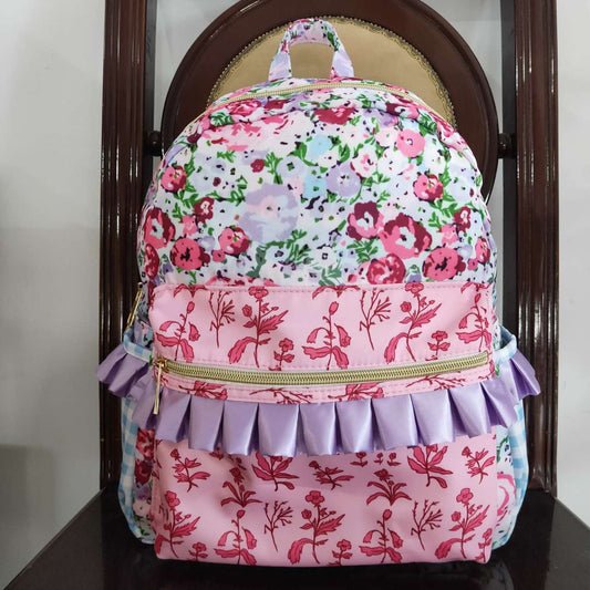 BA0099 western lace pink flower small backpack bag 20231016 RTS 10*13.9*4 inches