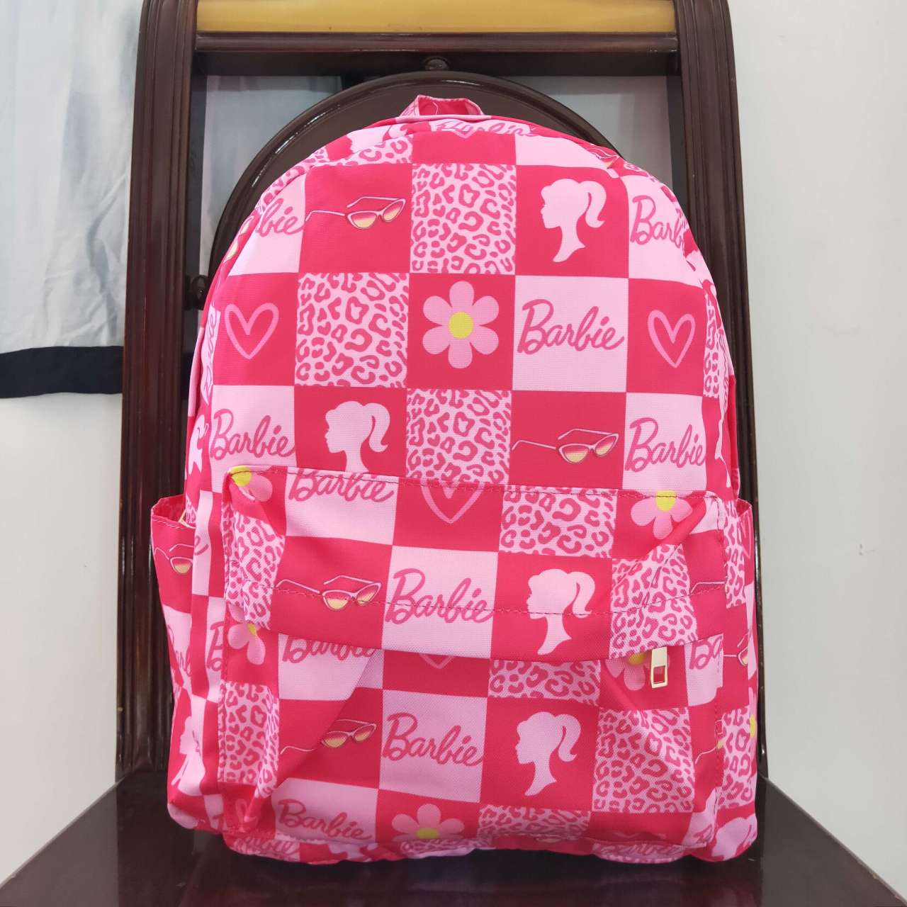 BA0113 western barbie hot pink girl cartoon backpack bag  10*13.9*4 inches 20230804 RTS