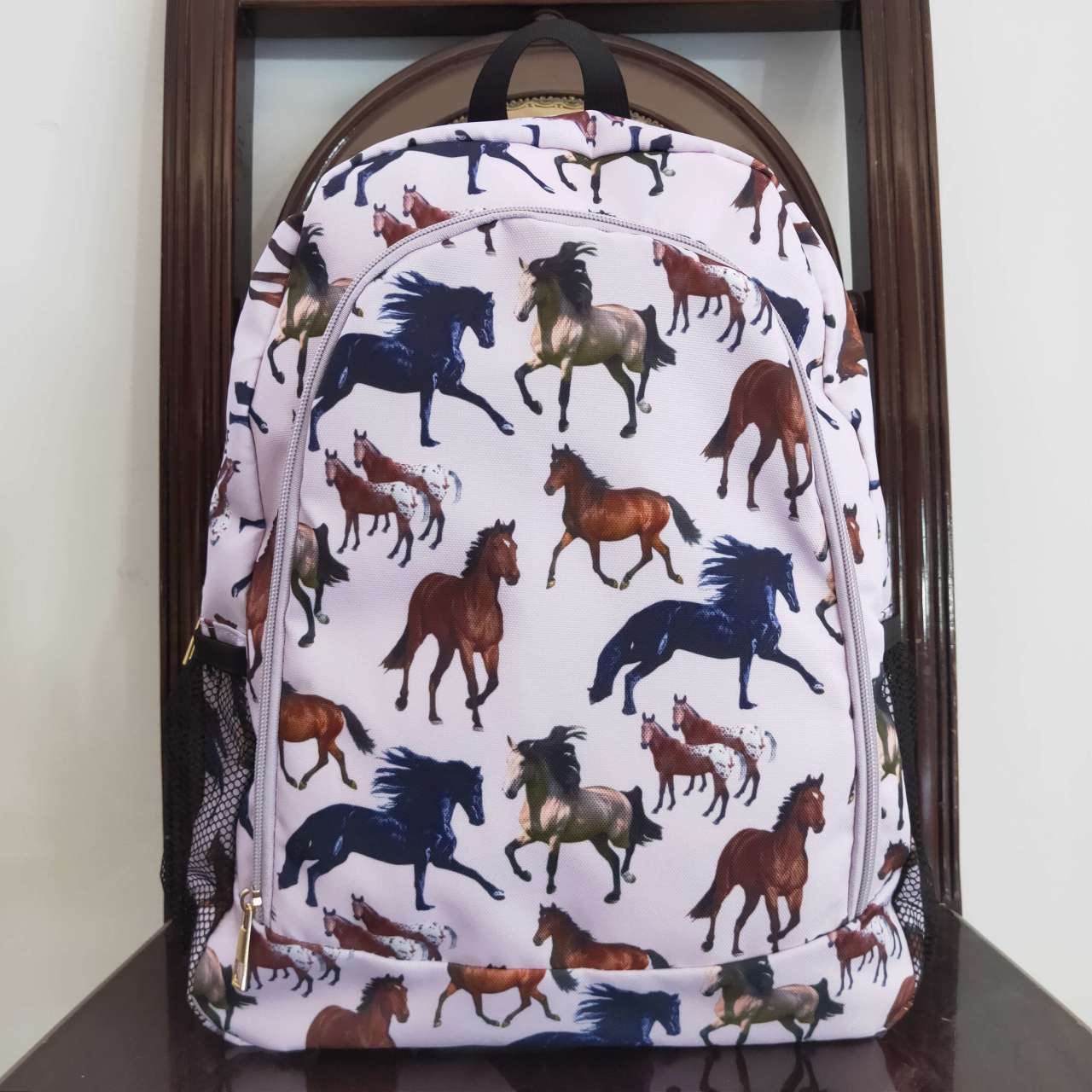 BA0124 RTS 10*13.9*4 inches western horse backpack cartoon bag 202406