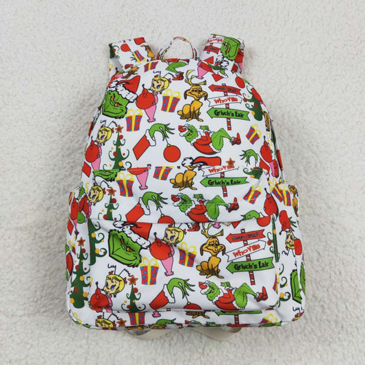 BA0138 RTS 10*13.9*4 inches western cartoon grinch backpack bag 20230925