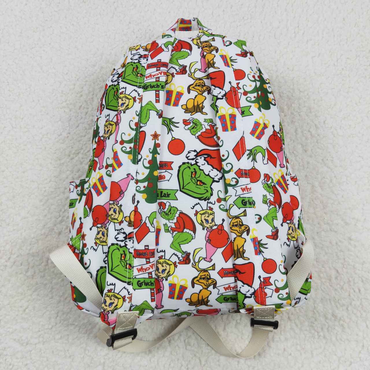 BA0138 RTS 10*13.9*4 inches western cartoon grinch backpack bag 20230925