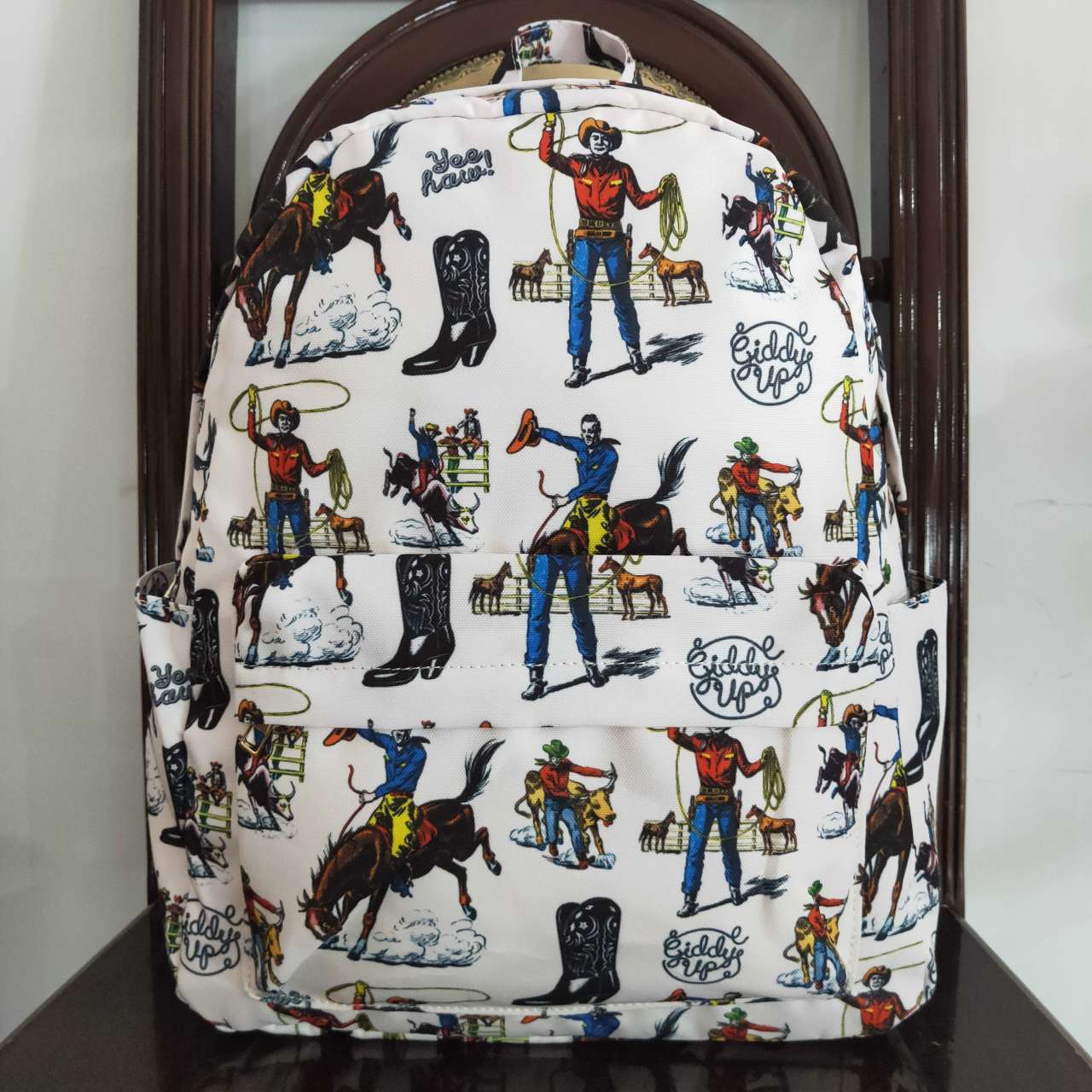 BA0142 RTS 10*13.9*4 inches western horse cowboy backpack bag 202408