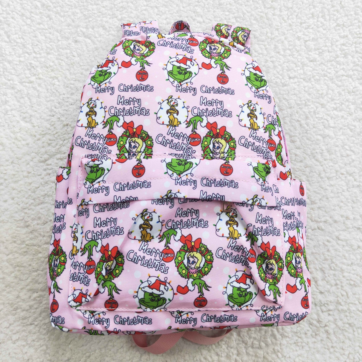 BA0148 10*13.9*4 inches western grinch Christmas backpack bag 20230911 RTS BA0148