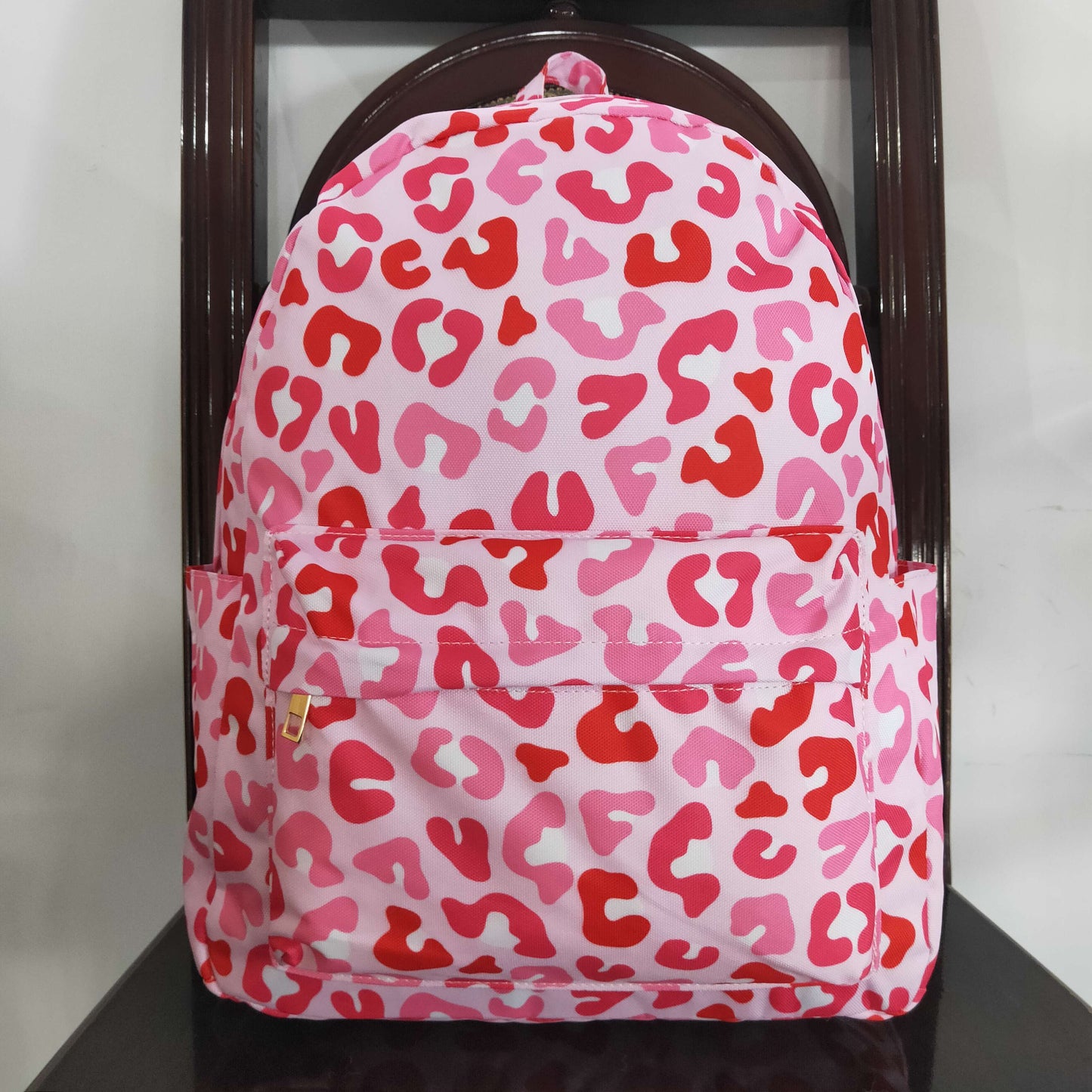 BA0150 10*13.9*4 inches western hot pink leopard backpack bag 202405 RTS