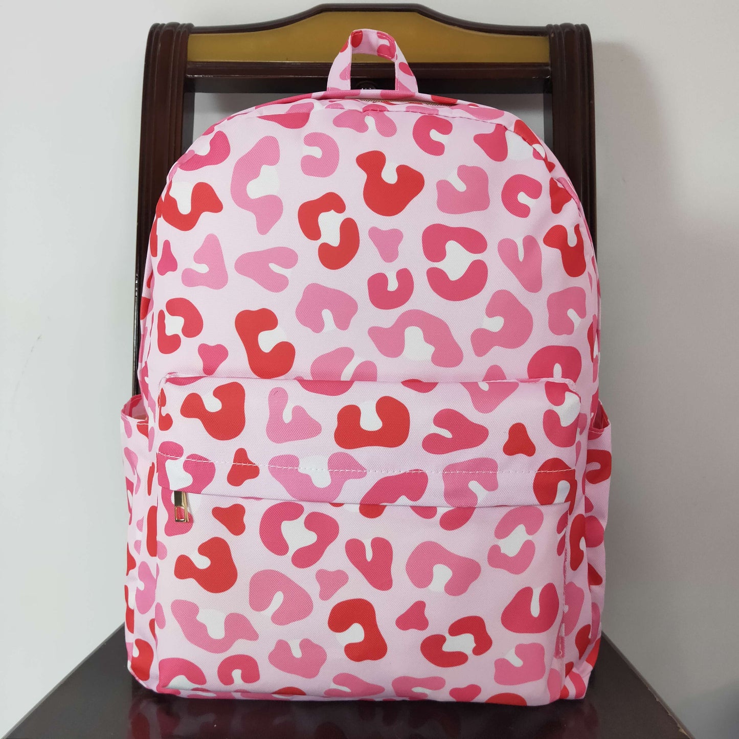 BA0150 10*13.9*4 inches western hot pink leopard backpack bag 202405 RTS