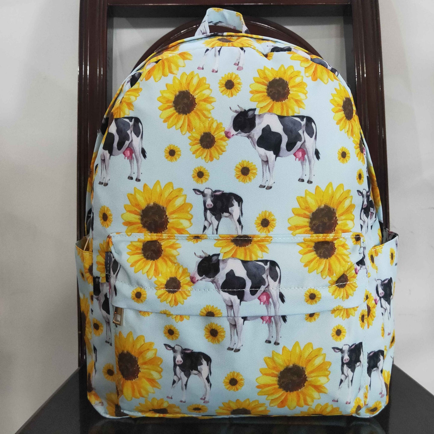 BA0151 10*13.9*4 inches western yellow flowers backpack bag 20231024 RTS